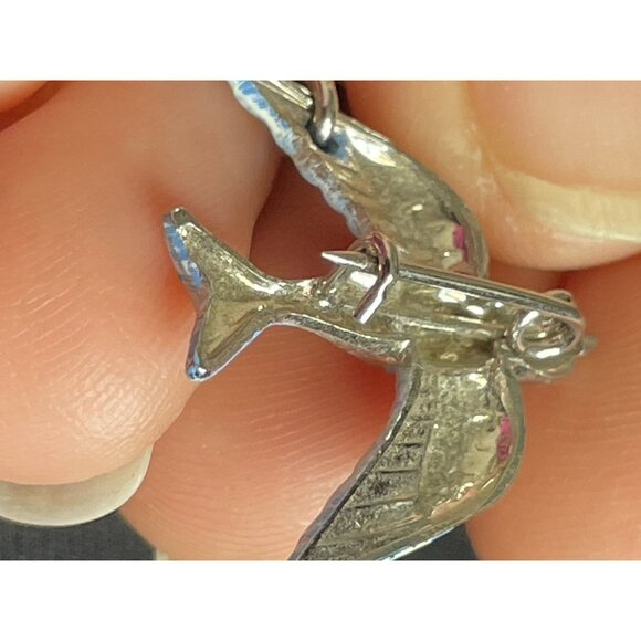 Vintage Bird Brooch Bunker Hill Boston Mass Dangle Charm Collectible Pin - Picture 4 of 7
